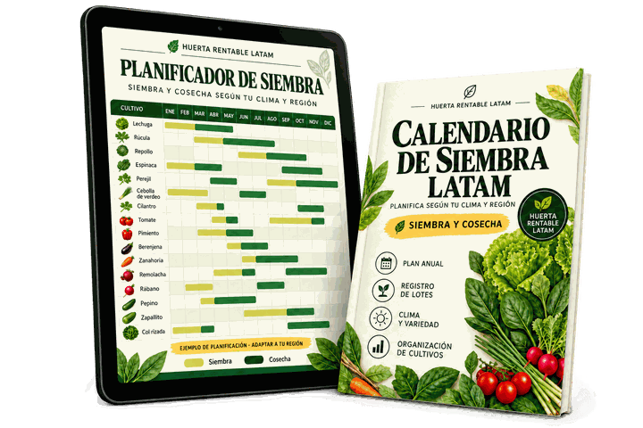 Calendario de siembra LATAM con planificador de siembra y cosecha en tablet