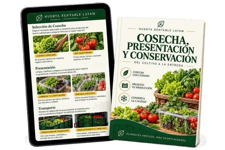 Guía de cosecha, presentación y conservación en libro y tablet